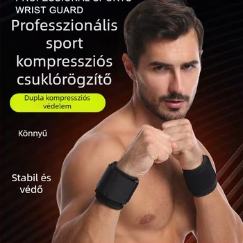 Rugalmas kompressziós csuklóvédő sporthoz és súlyemeléshez