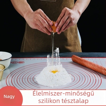 Platinaszilikon sütő- és dagasztó matrac, magas hőállóság, nagy és vastag nyújtó felület, csúszásmentes és nem tapadó.