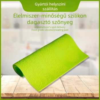 Vastag szilikon dagasztó mat, tapadásmentes felület a tészta nyújtásához és a sütéshez