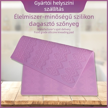 Vastag szilikon dagasztó mat, tapadásmentes felület a tészta nyújtásához és a sütéshez