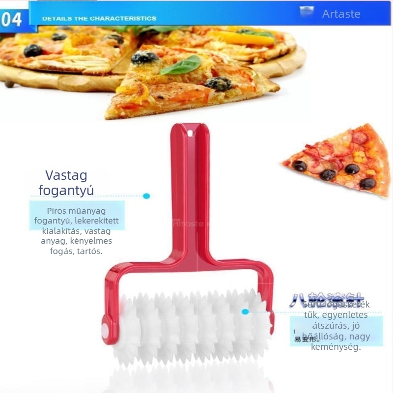 Pizza tészta lyukasztó roller