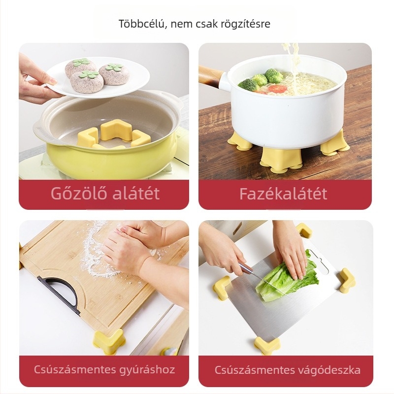 Szilikon vákuumszívó vágódeszkához – csúszásmentes rögzítő, dagasztófelület és hőszigetelő alátét a munkalaphoz