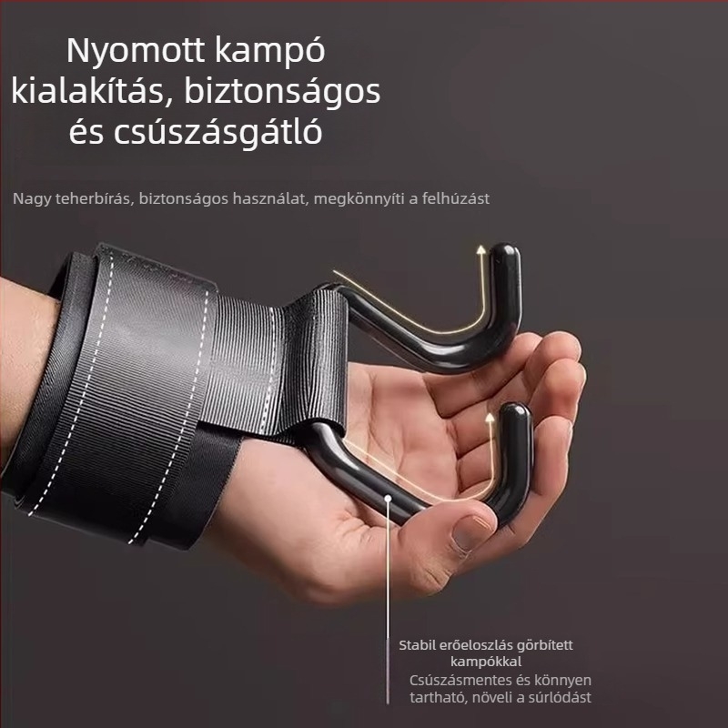 Xtep erősegített felhúzóhorog vízszintes rúdhoz – csuklótámasz edzéséhez (férfiak és nők)