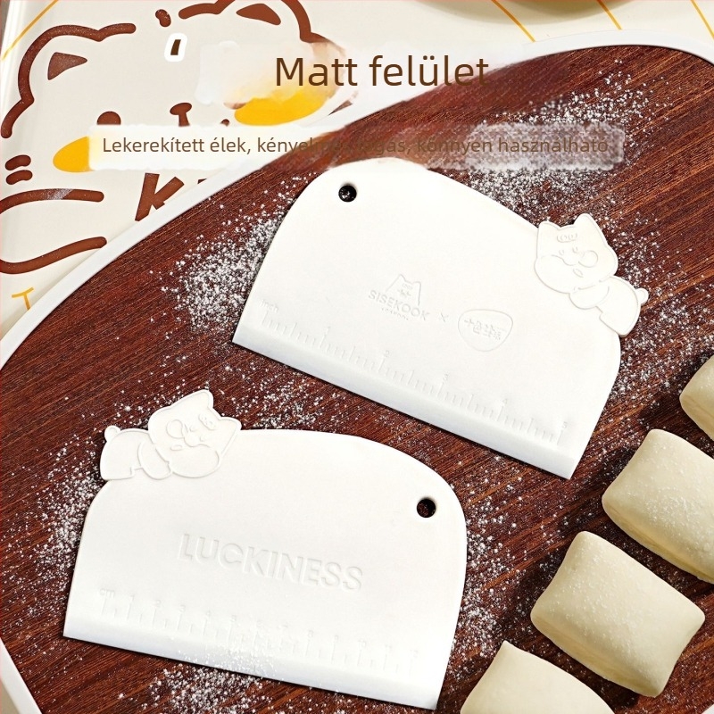 Cakoo Műanyag spatula mérőskálával, torták sütéséhez és krémek simításához, integrált vastag kivitel