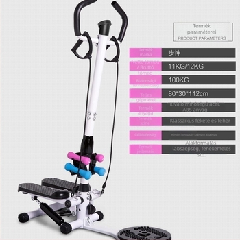 Kompakt hidraulikus otthoni fitneszgép lépcsőzőkarokkal, belső kardióhoz, deréktáji forgatáshoz