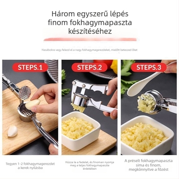 Kézi fokhagyma sajtó és törő, nagy méretű konyhai fokhagyma nyomó, fokhagyma paszta készítő