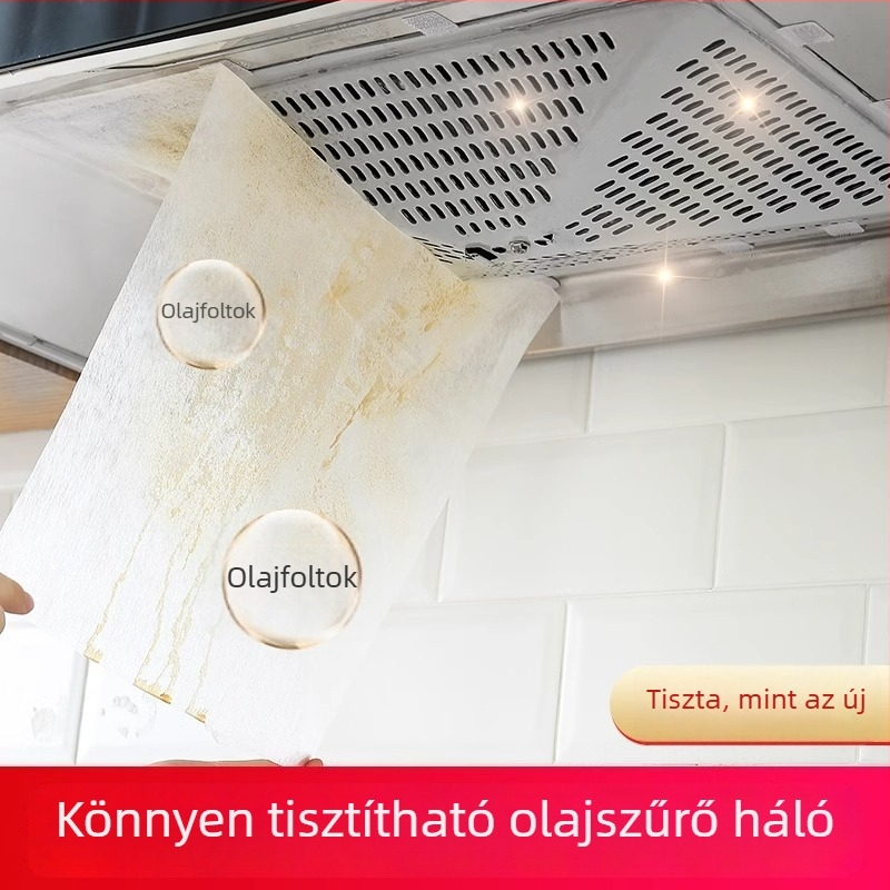 Hőálló, önragasztó zsírelnyelő szűrőpapír a konyhai páraelszívóhoz