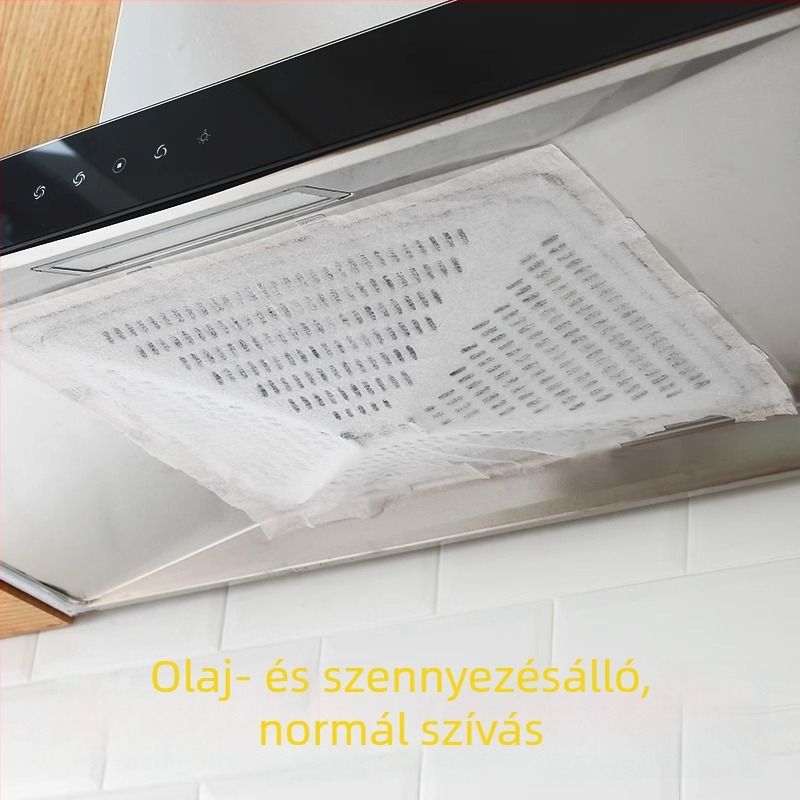Hőálló, önragasztó zsírelnyelő szűrőpapír a konyhai páraelszívóhoz