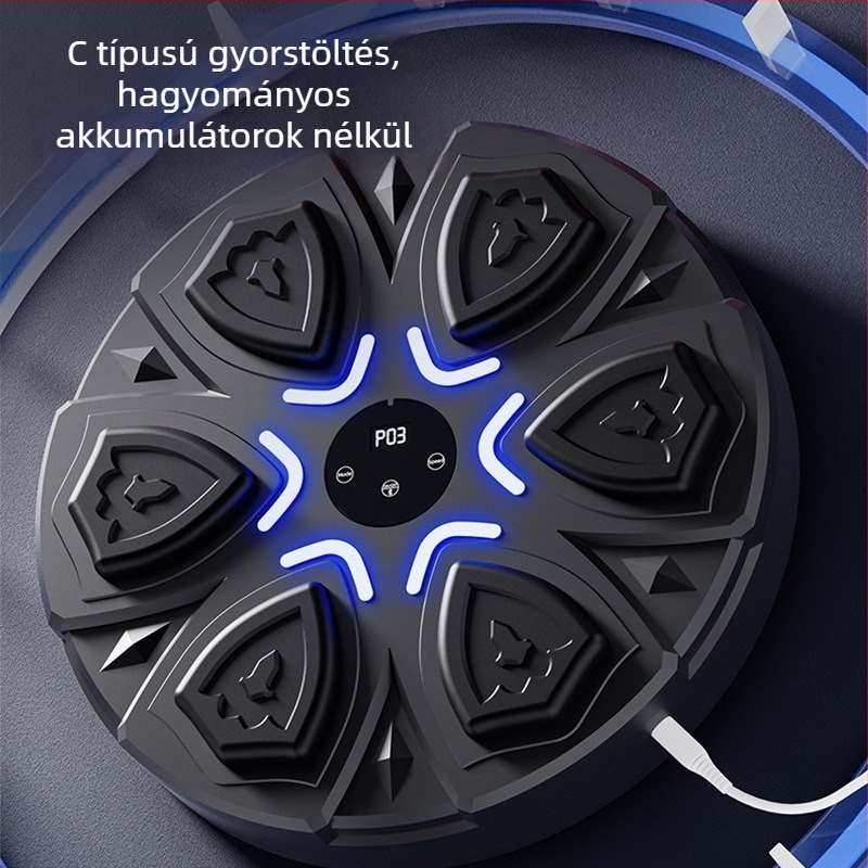 Új intelligens zenés gyémánt alakú boksz cél, Bluetooth zenés bokszgép otthoni edzéshez – gyermekek boksz edzőfelszerelése