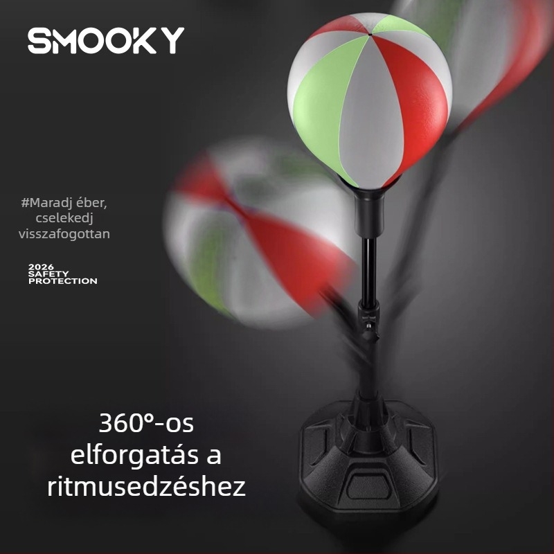 Boksz edzés felszerelése: otthoni használatra szánt sebességlabda, függőleges boxzsák, visszapattanó reakciólabda