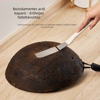 Többfunkciós konyhai tisztító eszközök készlet: szívóventilátor házának kaparója, spatula és fazék aljának keféje