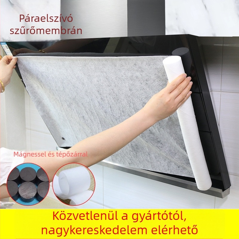 Konyhai zsírszívó szűrő – szűrőpapír és abszorbáló gyapot