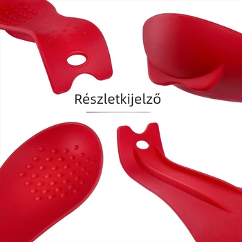 Élelmiszerbiztonságú szilikon leveskanál alátét és spatula-párna – hőszigetelő alap a konyhai eszközökhöz