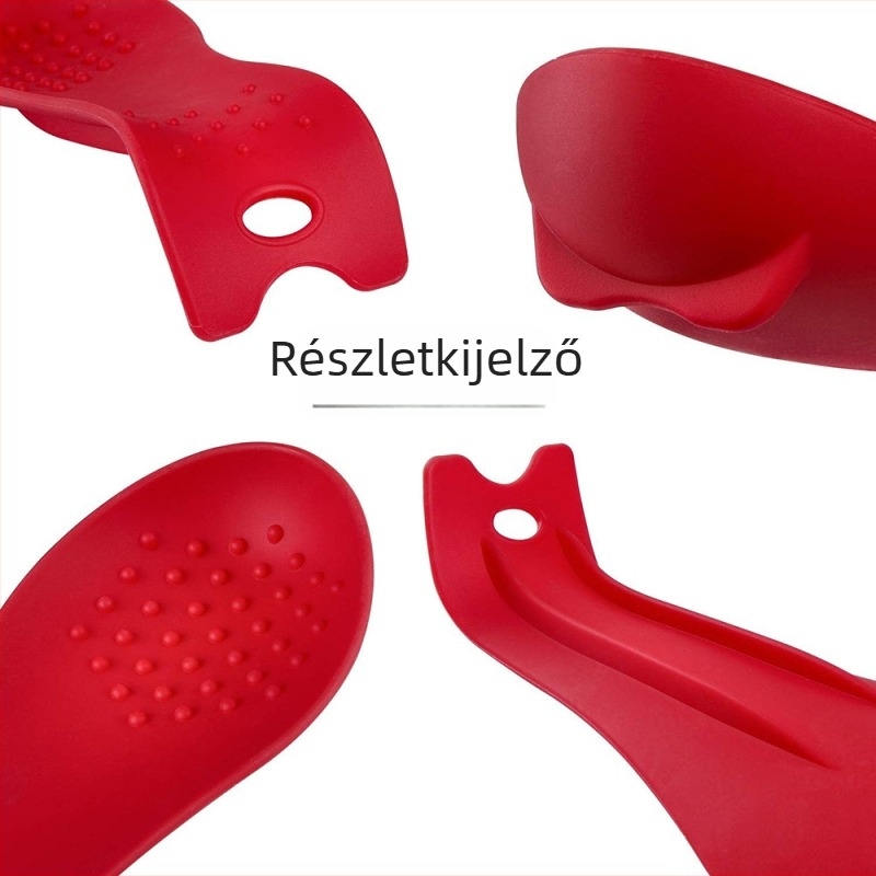 Élelmiszerbiztonságú szilikon leveskanál alátét és spatula-párna – hőszigetelő alap a konyhai eszközökhöz