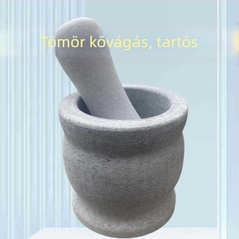 Kőből készült fokhagyma mozsár és törő – otthoni használatra