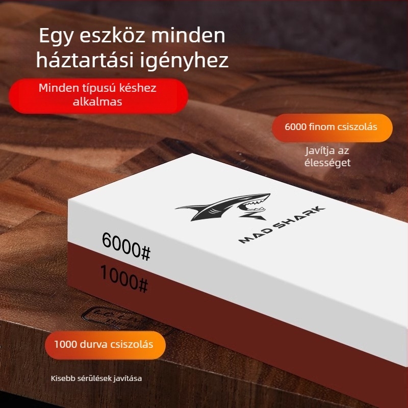 Mad Shark professzionális köszörűkő konyhai késekhez – polírozó és élfinomítási eszköz, új modell