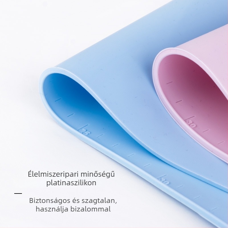Élelmiszer-minőségű szilikon gyúrólap – nyújtáshoz és lisztezéshez, otthoni sütéshez