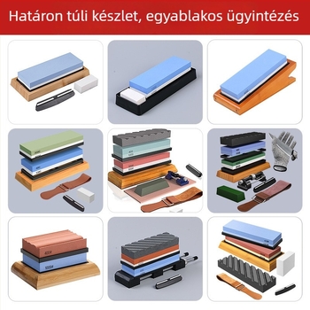 Tehénbőr késélező deszka, kétoldalas, konyhai használatra