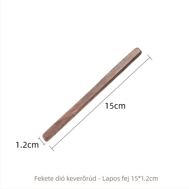 Fekete diófa kávékeverő pálca, joghurtos desszert zabpehely mézzel keverőkanál, kifinomult töltelék, lekvár és vaj spatula.