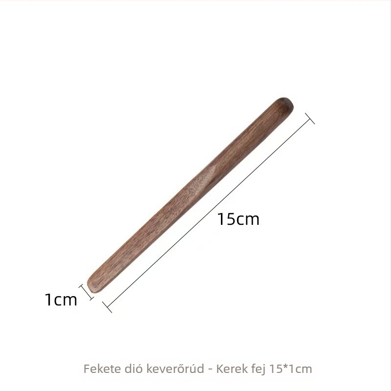 Fekete diófa kávékeverő pálca, joghurtos desszert zabpehely mézzel keverőkanál, kifinomult töltelék, lekvár és vaj spatula.