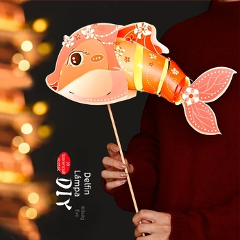 DIY készlet gyerekeknek – delfin alakú, világító, hordozható kis lámpa
