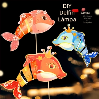 DIY készlet gyerekeknek – delfin alakú, világító, hordozható kis lámpa