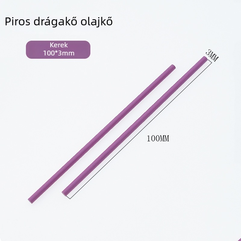 Rubin olajkő hengeralakú köszörűkő, 3000-es hálózattal, polírozáshoz és finom csiszoláshoz