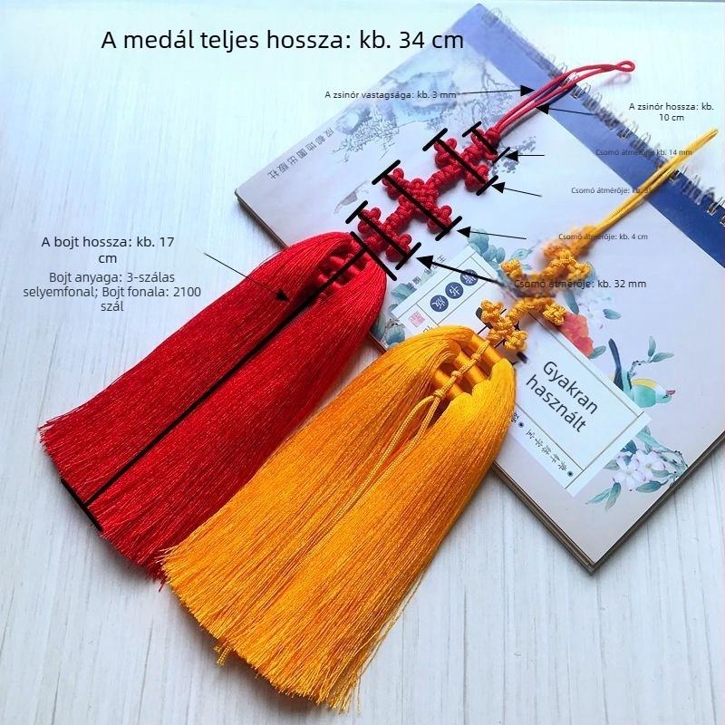 Új stílusú kínai csomómedál Hanfu díszítéssel és Wenwan jade szövő kiegészítőkkel