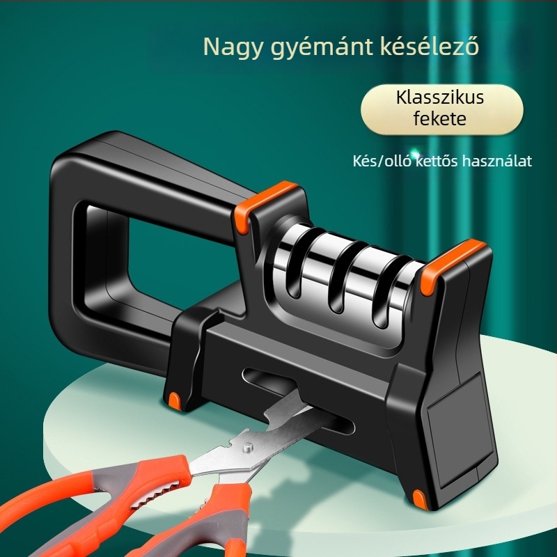 Nagy méretű kézi kerámia késélezítő, többfunkciós konyhai késekhez