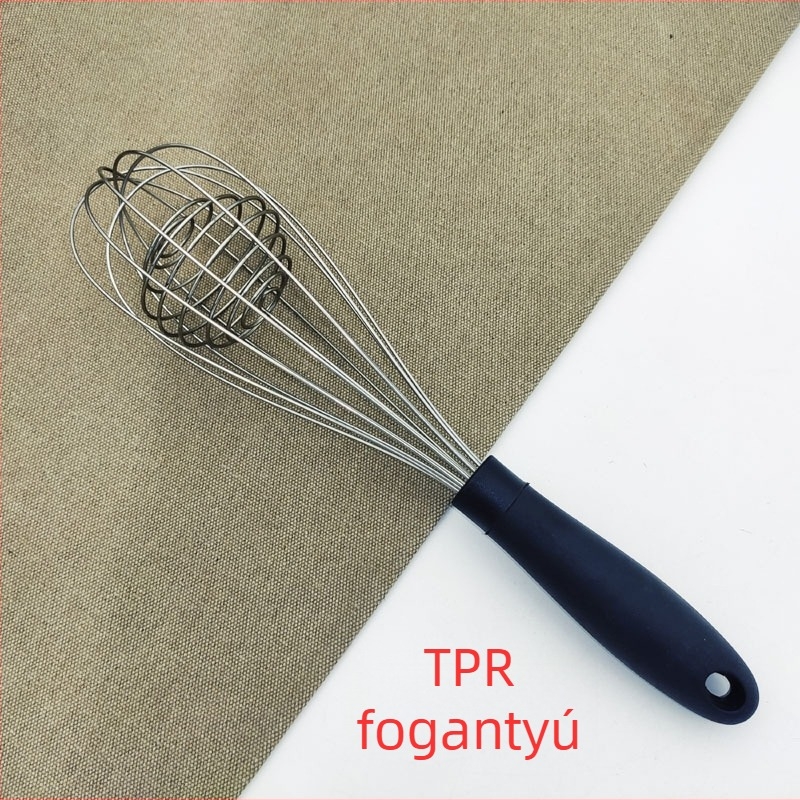 Tojáshabverő rozsdamentes acélból, TPR markolat, 12 hüvelykes