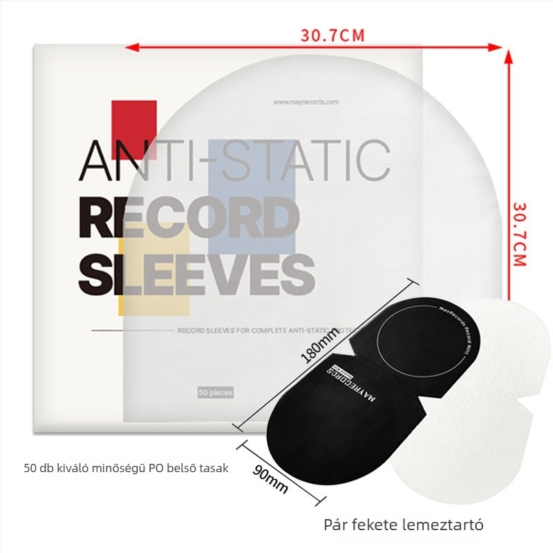 Vinyl lemez klipszek készlete, 2 darab, ujjlenyomat-mentes kezelés és tisztító készlet