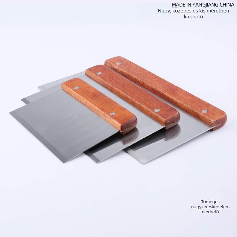 Fa fogantyújú tészta kaparó, rizs tészta kaparó, tészta és liszt, nugát sütés, vaslemez grillhez