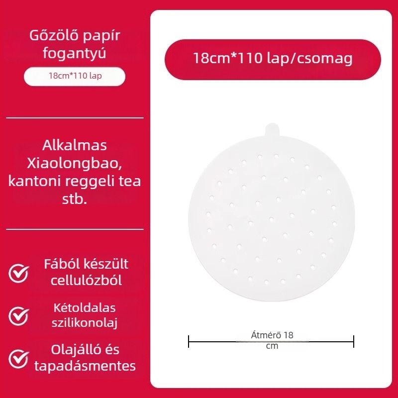 Egyszer használatos szilikon sütőpapír pároló alátétek, tapadásmentes, élelmiszer-biztonságos, otthoni használatra
