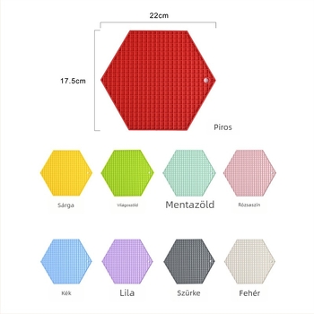 Szilikon hatszögletű étkezési alátét – hőálló, csúszásmentes, méhsejt mintázatú geometriai teás alátét