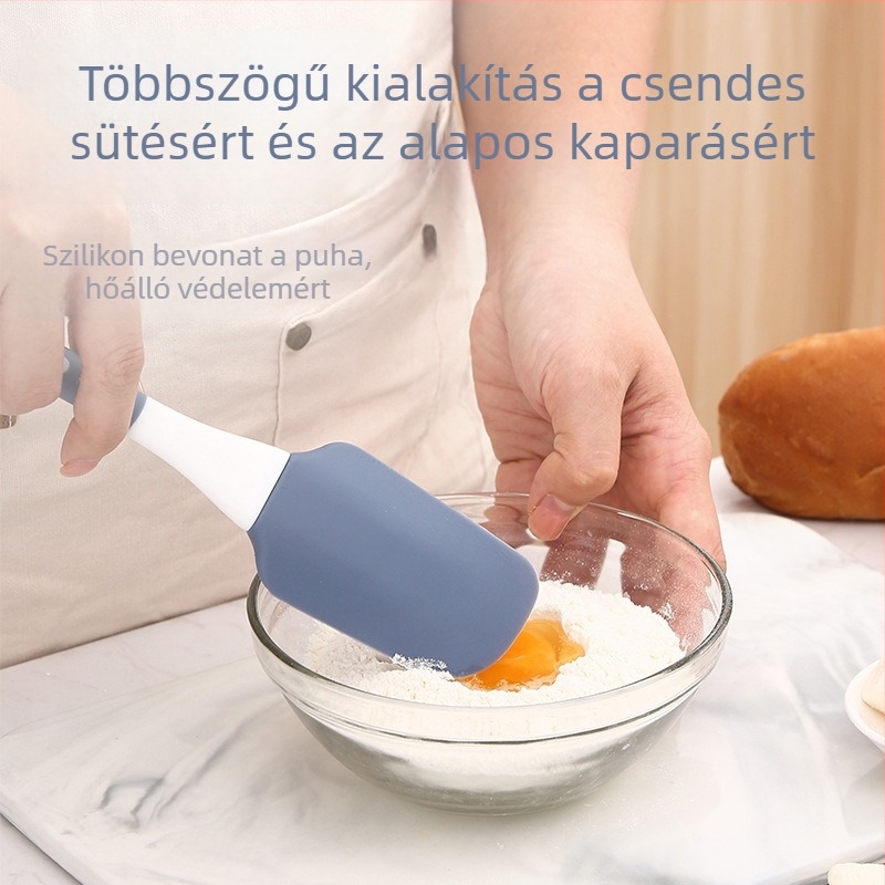 Szilikon spatula készlet – hőálló spatulák süteményekhez és krémekhez, konyhai sütéshez