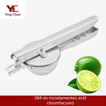 Rozsdamentes acél citromklipsz prés – kézi, vastag kivitel