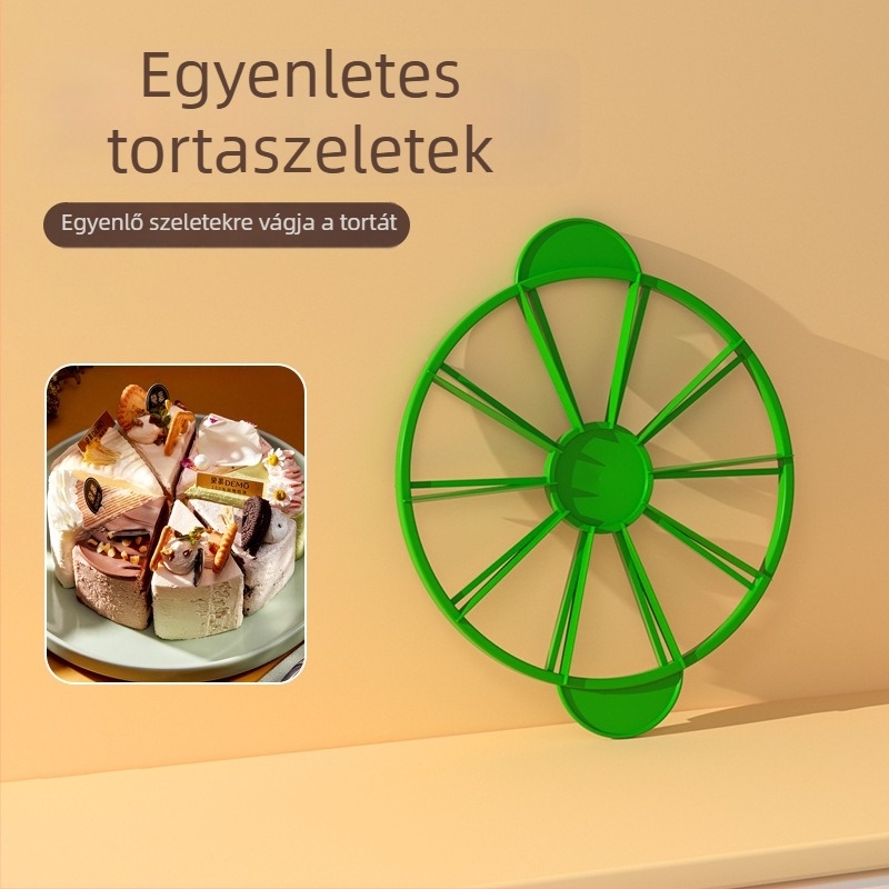 Kör tortavágó és adagoló – műanyag sütőeszköz egyenletes szeletekhez
