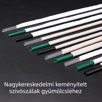 Egyszer használatos merev teás szívócsövek, vékony egyenes szívószálak teához, kávéhoz, gyümölcsléhez és citromos teához, egyenként csomagolva, 100 db