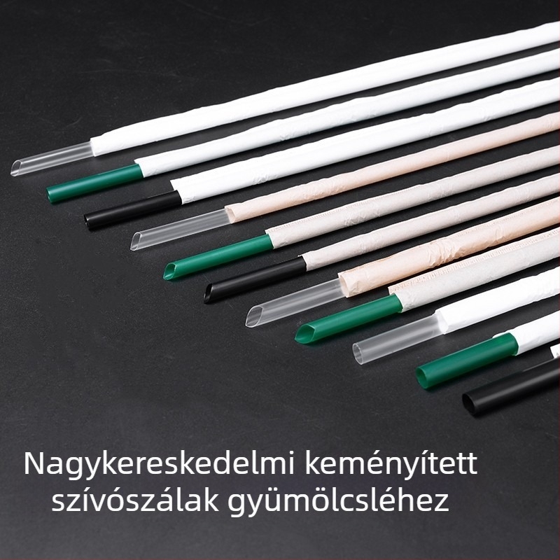 Egyszer használatos merev teás szívócsövek, vékony egyenes szívószálak teához, kávéhoz, gyümölcsléhez és citromos teához, egyenként csomagolva, 100 db