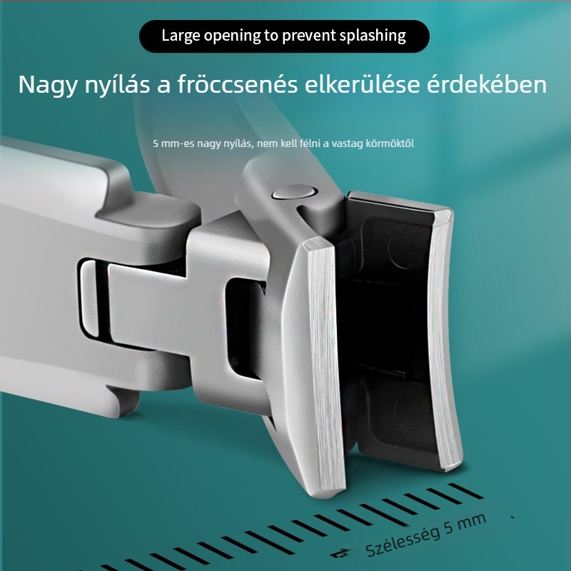Kulcstartós körömvágó, ultra vékony, összecsukható, rozsdamentes acélból, könnyű