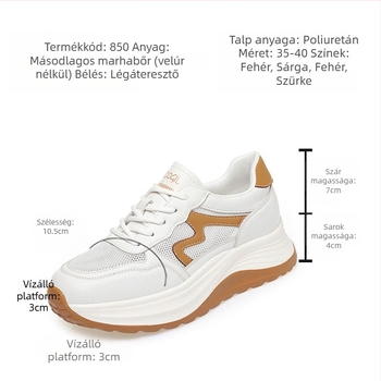 Légáteresztő hálós felsőrészű női futócipők, 2026-os új modell, könnyű fehér edzőcipők, dad shoes stílusban