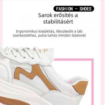 Légáteresztő hálós felsőrészű női futócipők, 2026-os új modell, könnyű fehér edzőcipők, dad shoes stílusban