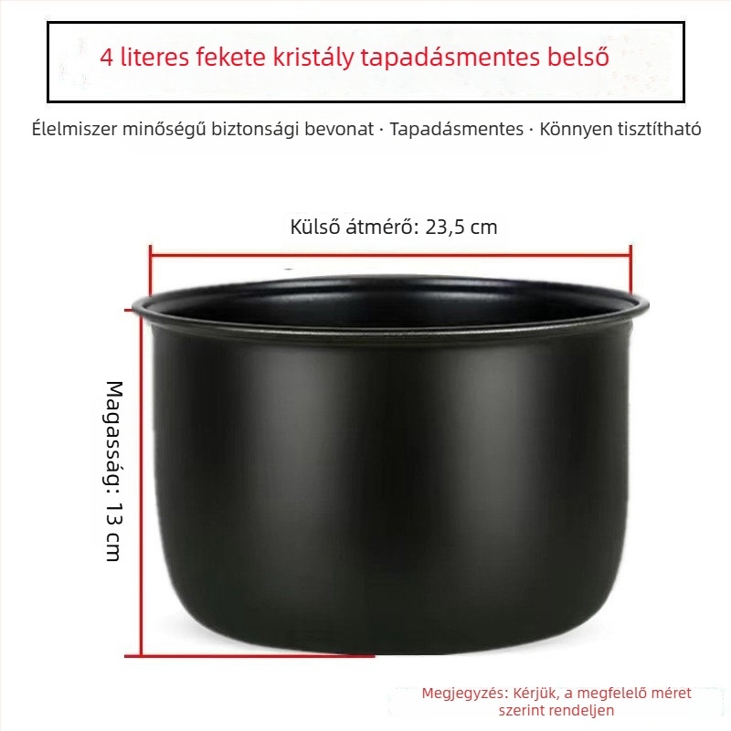 Universális belső edény rizsfőzőhöz, 5 literes kapacitás, kompatibil Meiling, Wanlida és Xianke, vastagított gömb alakú belső edény