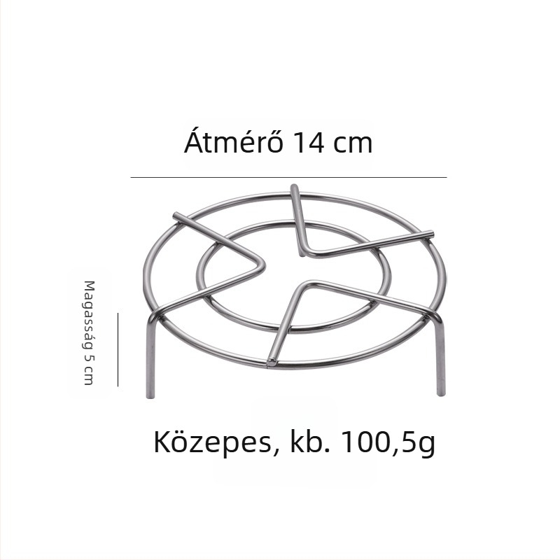 Rozsdamentes acél gőzölő állvány, multifunkcionális gőzölő és elektromos rizsfőzőhöz, háromlábú vastított gőztálcával és hálóval a konyhába