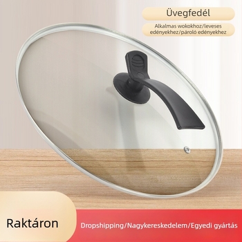 Temperált üvegből készült fedő edényekhez, átlátszó, 20–36 cm