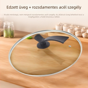 Temperált üvegből készült fedő edényekhez, átlátszó, 20–36 cm