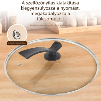 Temperált üvegből készült fedő edényekhez, átlátszó, 20–36 cm