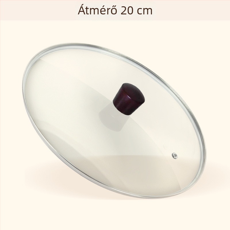 Temperált üvegből készült fedő edényekhez, átlátszó, 20–36 cm