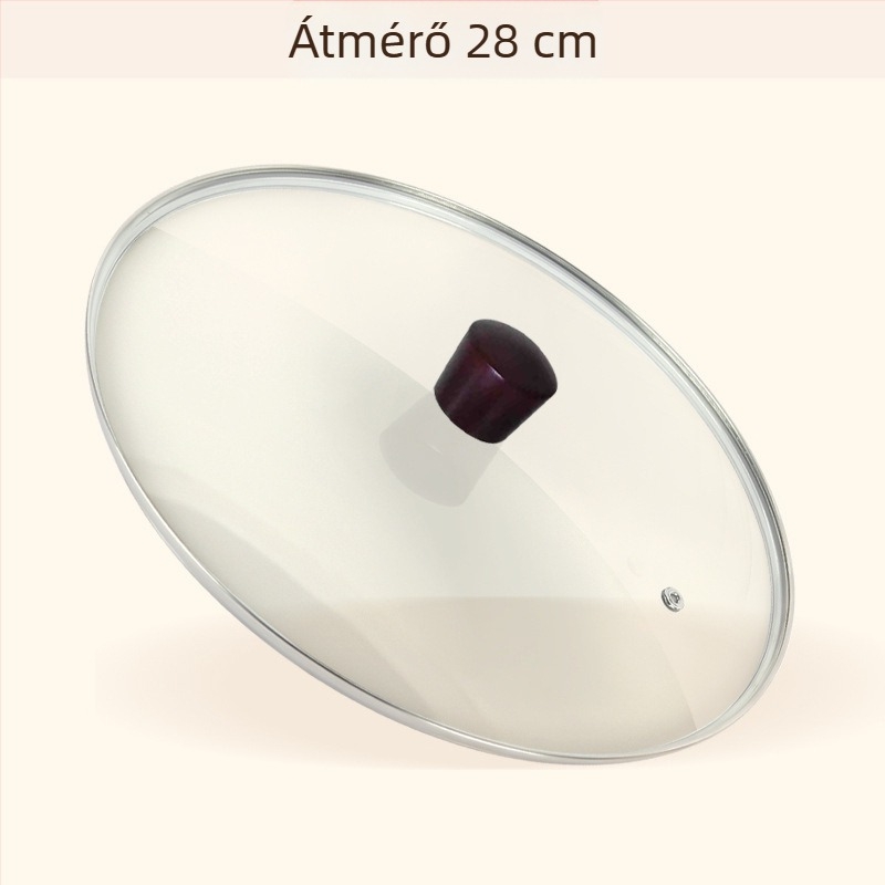 Temperált üvegből készült fedő edényekhez, átlátszó, 20–36 cm