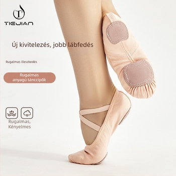 Női tánccipők puha talppal balethez és modern tánchoz, rugalmas anyag, felnőtteknek, macska mancs stílus, jóga